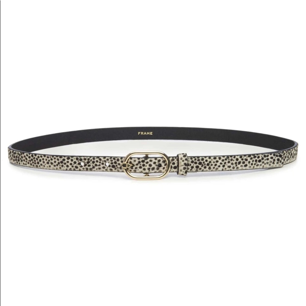 Cheetah Print Petite Oval Buckle Belt - FRAME